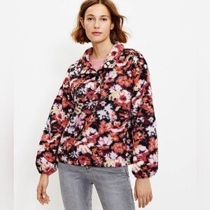 NWOT size L loft pull over 1/4 snap sweat shirt.